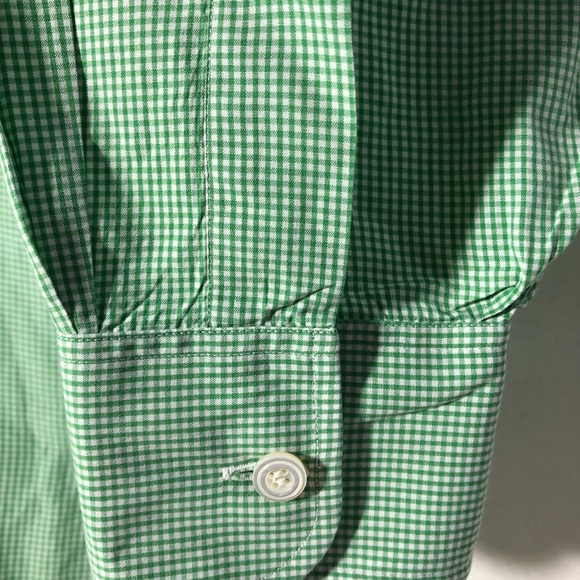 Charvet Dress Shirt Green White Check France Sz 43 - Picture 4 of 7